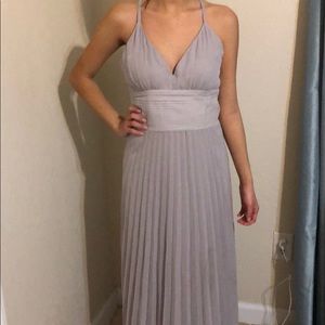 Crystal Doll Silver/Gray Chifon Dress Size 3